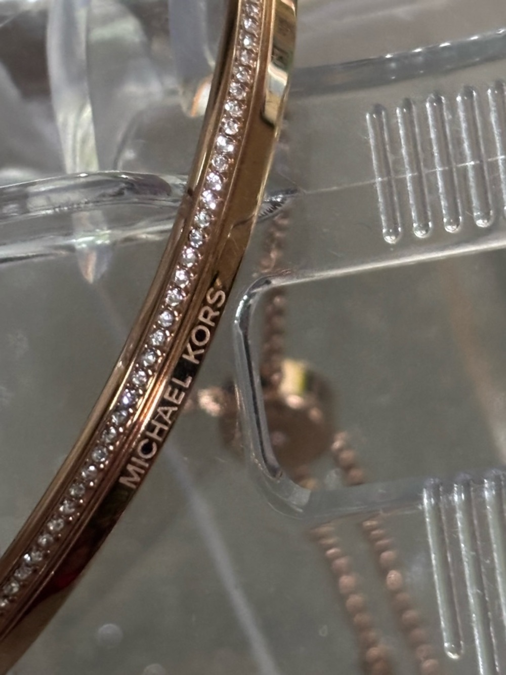 Michael Kors Rose Gold Crystal Pavé Bangle
